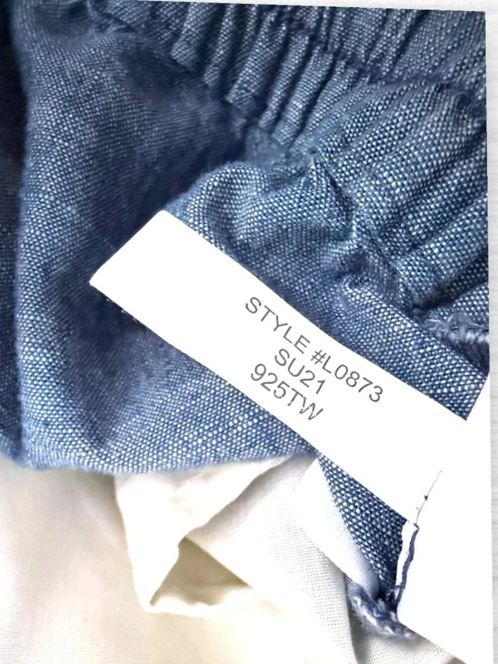 J Crew Chambray Linen Blend Drawstring Ankle Pants Blue Relaxed Cropped Size 6